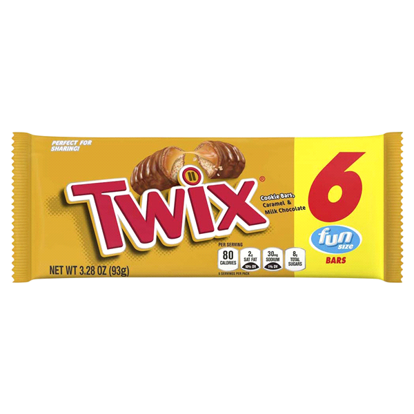 Twix Caramel Fun Size, 5 Ct, 2.65 Oz