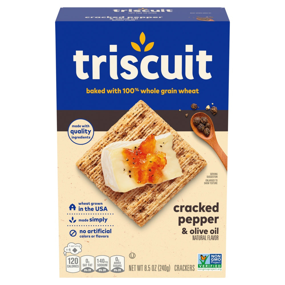 Triscuit Cracked Pepper and Olive Oil Crackers, 8.5 Oz