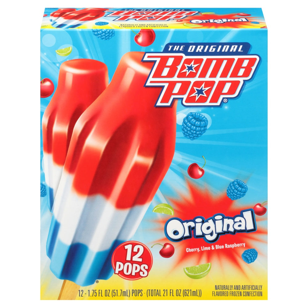 Bomb Pop Original Ice Pops, 12 Ct