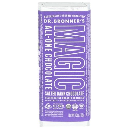 Dr Bronner's Salted Dark Chocolate Magic Bar, 3 Oz