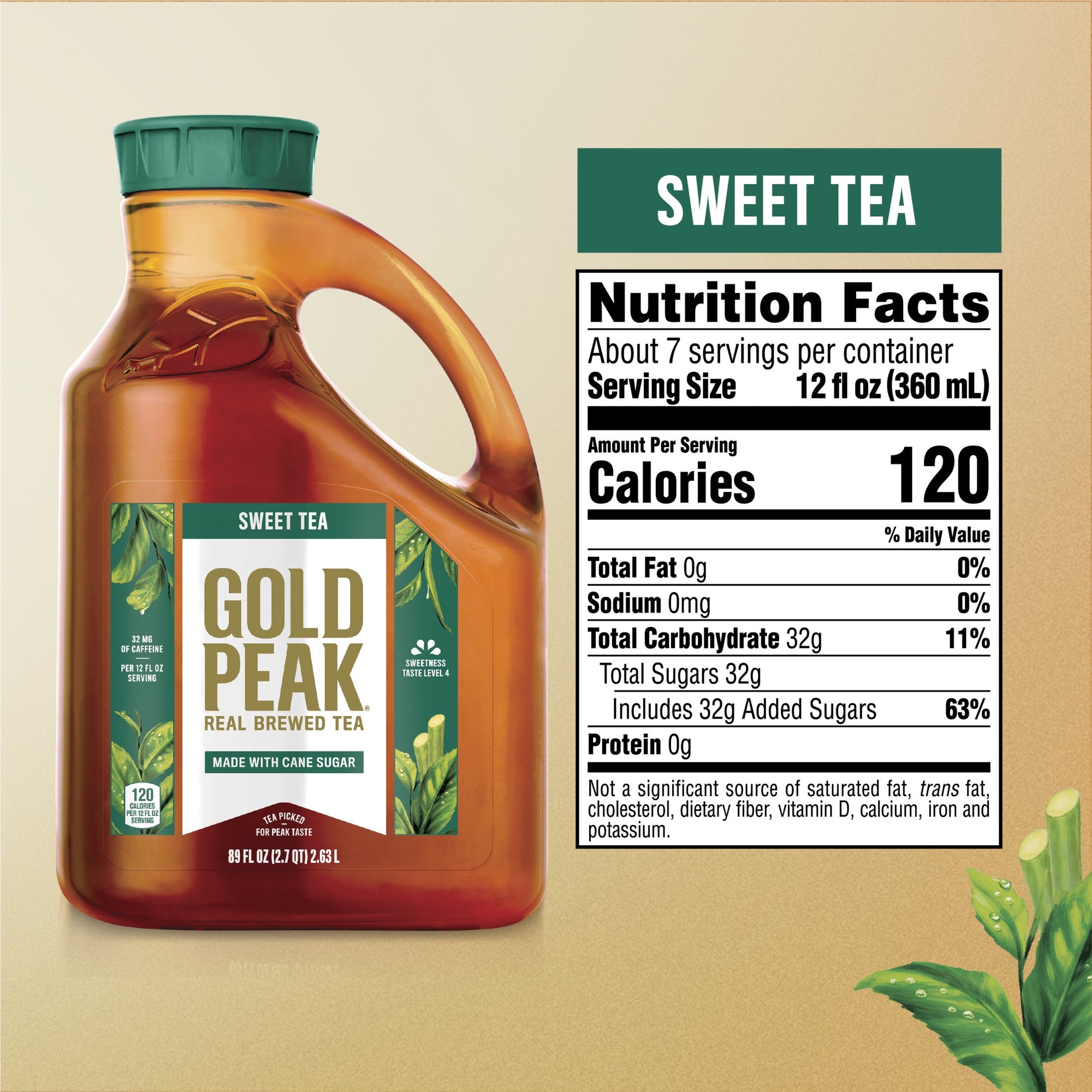 Gold Peak Sweetened Iced Tea, 89 Oz