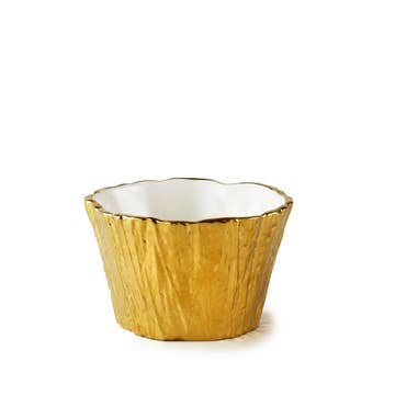 Gold Tree Bark Bowl, 5"