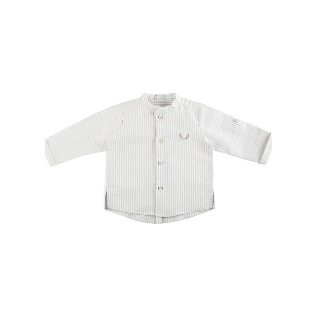 Pili Carrera Gray Striped Button-down Shirt - 12m
