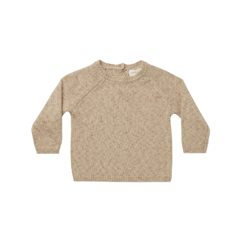 Quincy Mae Speckled Knit Latte Sweater - 18-24m