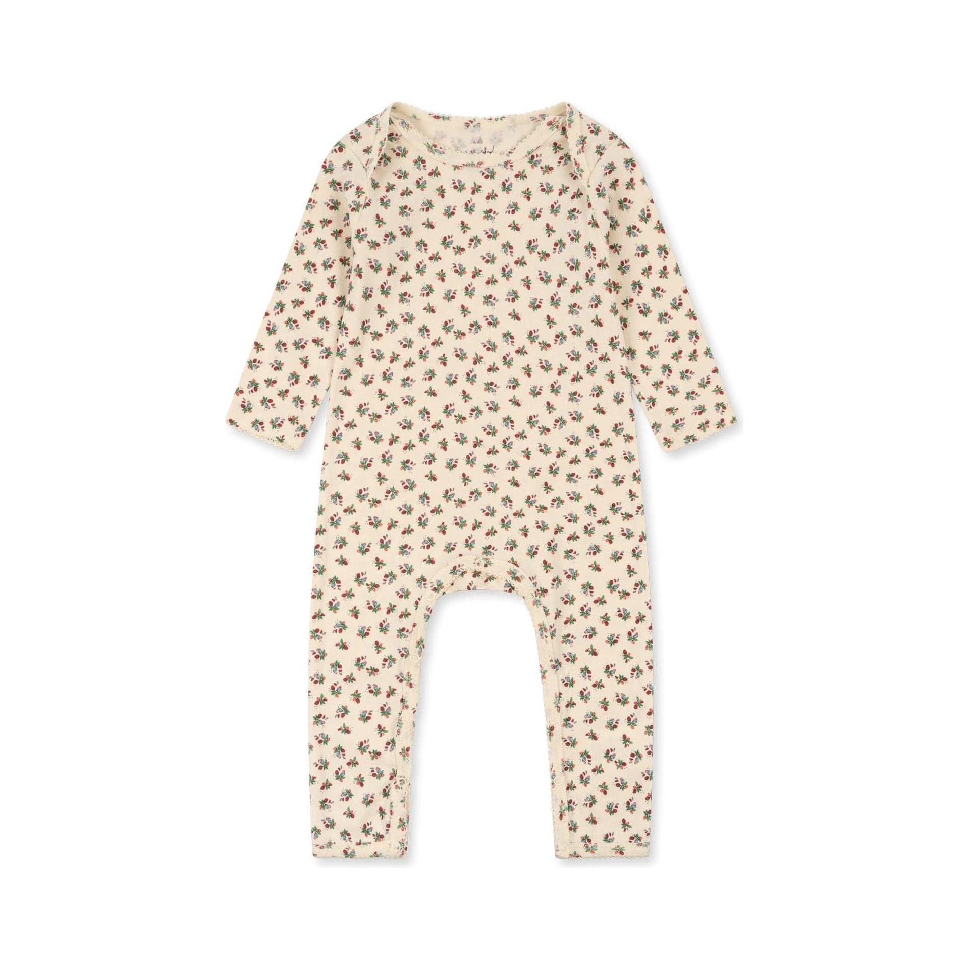 Konges Sløjd organic onesie in fleur tricolore - 3Y