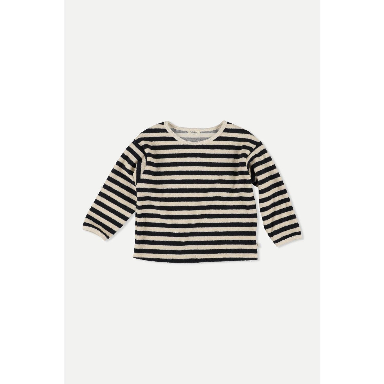 My Little Cozmo Navy Organic Toweling Stripes Sweatshirt - 8Y