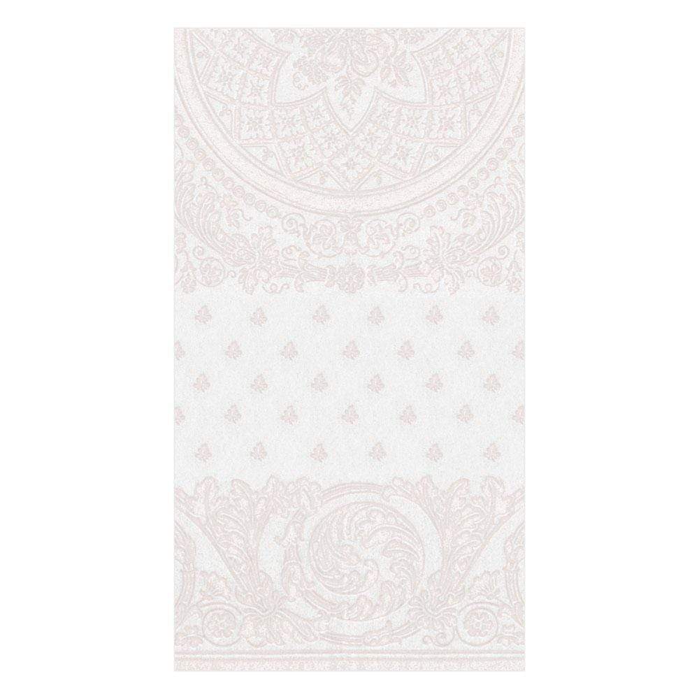 Caspari Jacquard Linen White Airlaid Guest Towels