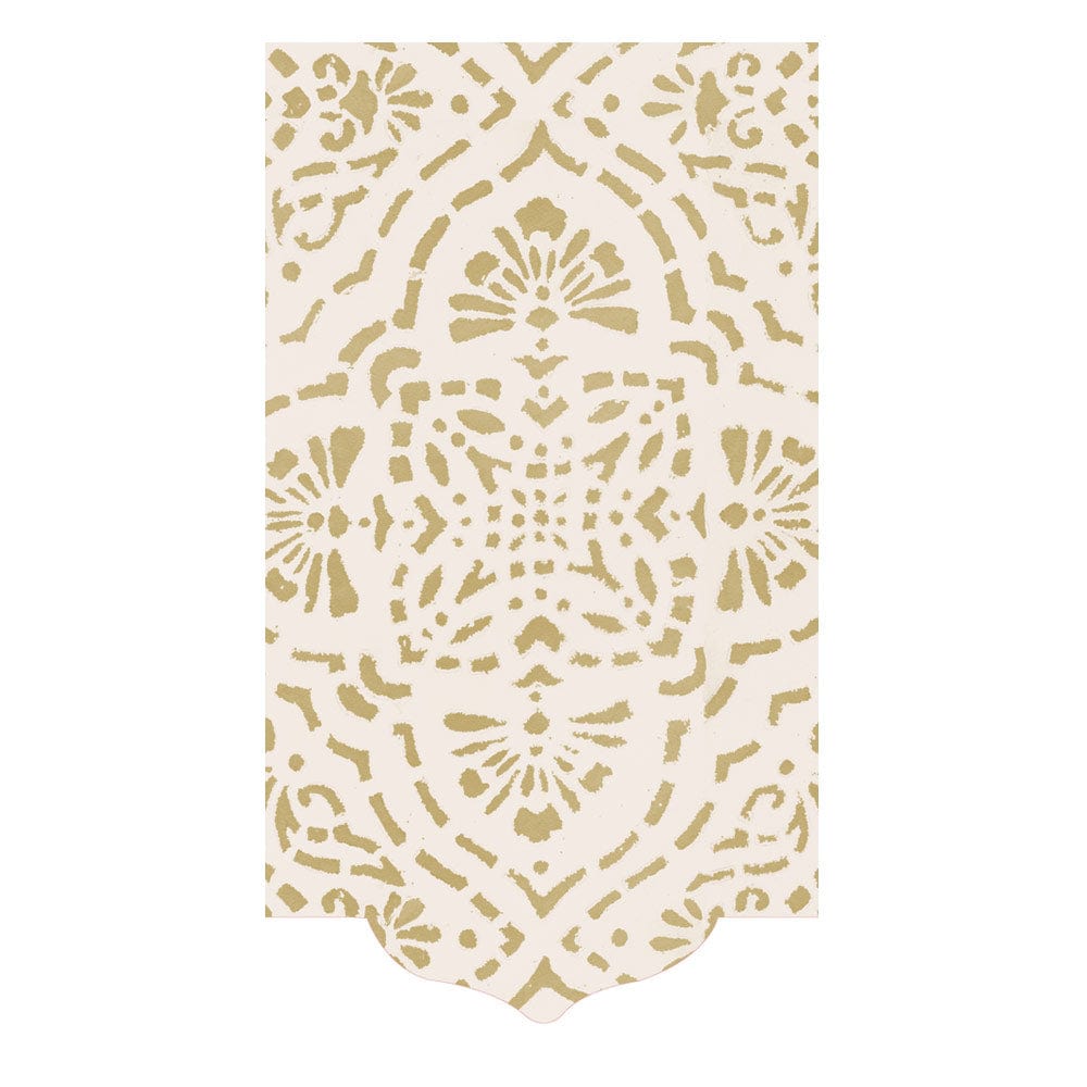 Caspari Annika Ivory/Gold Guest Towel, Airlaid, Die-Cut