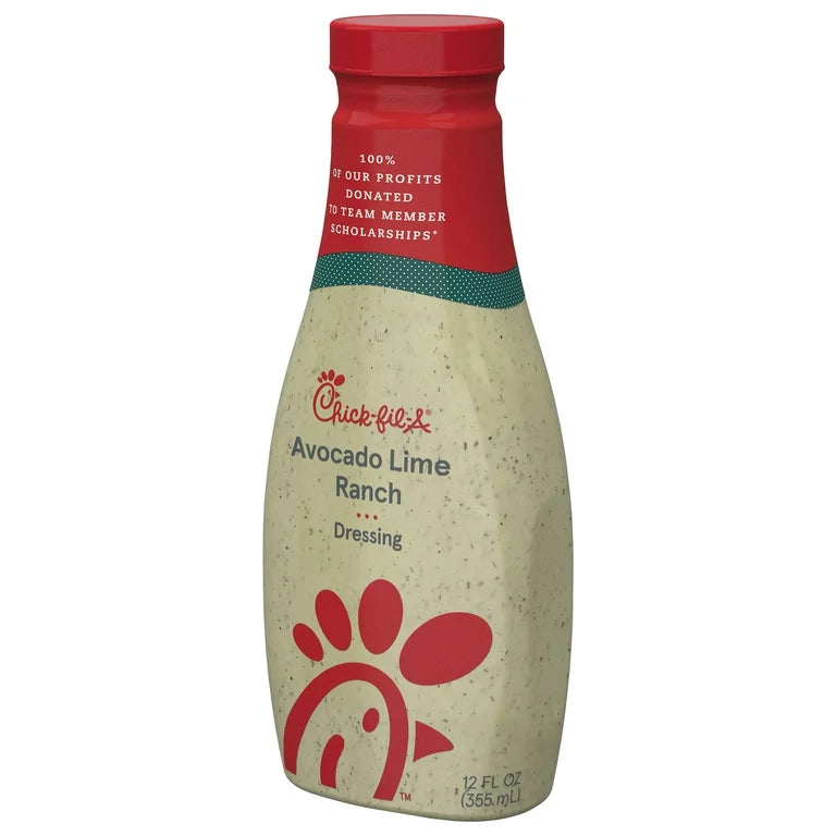 Chick Fil A Avocado Lime Ranch Refrigerated Salad Dressing, 12 Oz