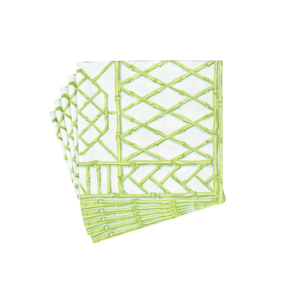 Caspari Bamboo Screen Moss Green Airlaid, Luncheon Napkin