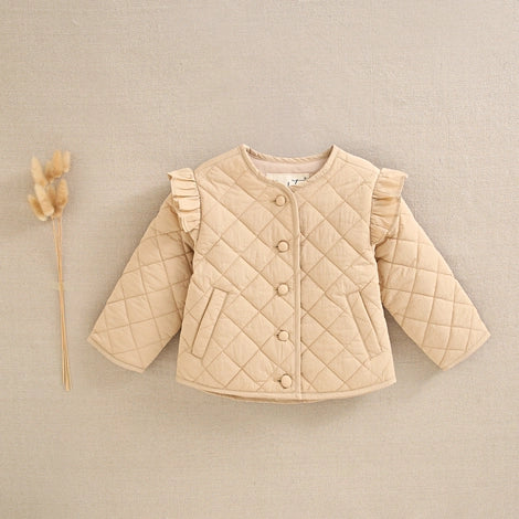 Dadati Camel padded baby girl's jacket | 24 Months