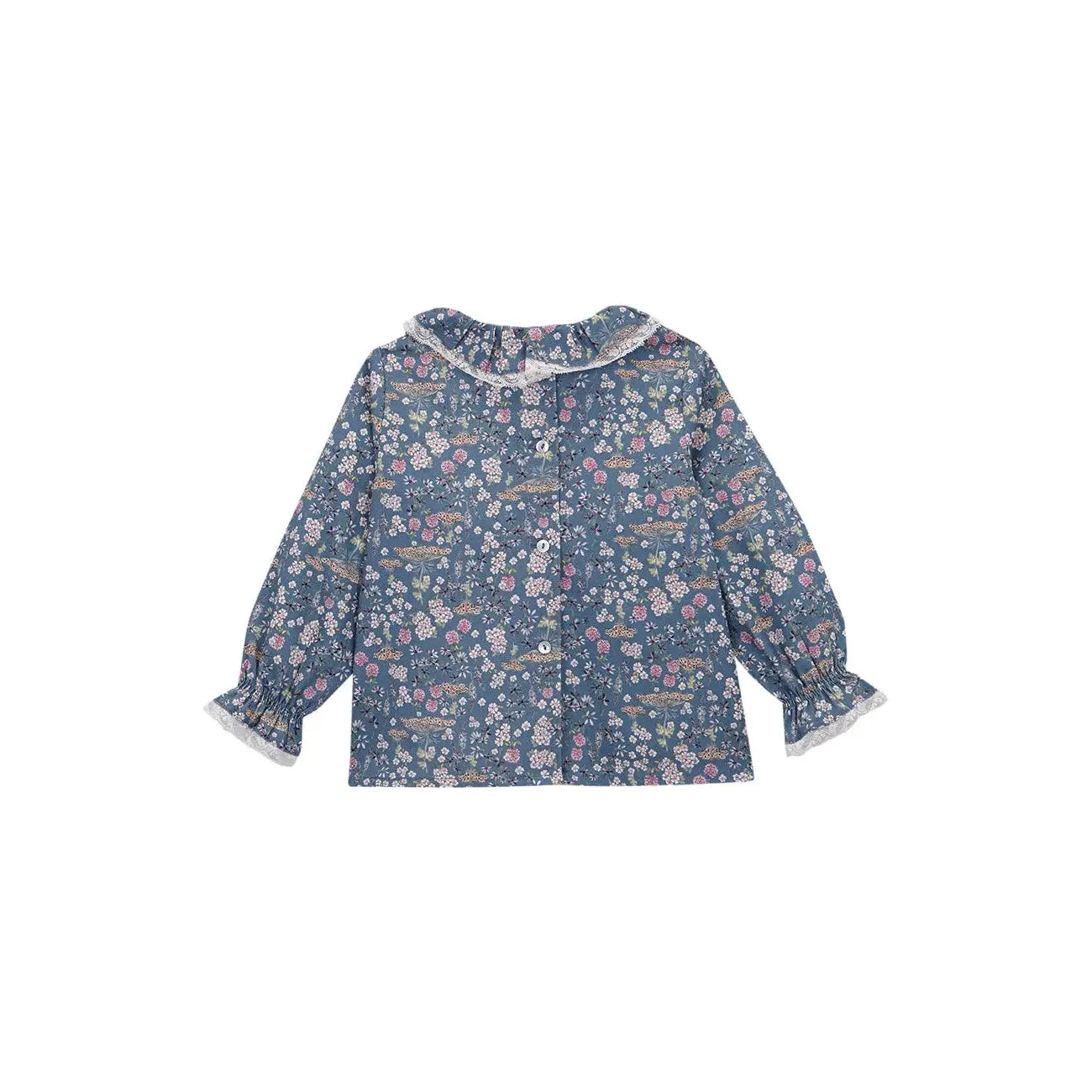 Twin & Chic Floral Blue Liberty Blouse - 18m