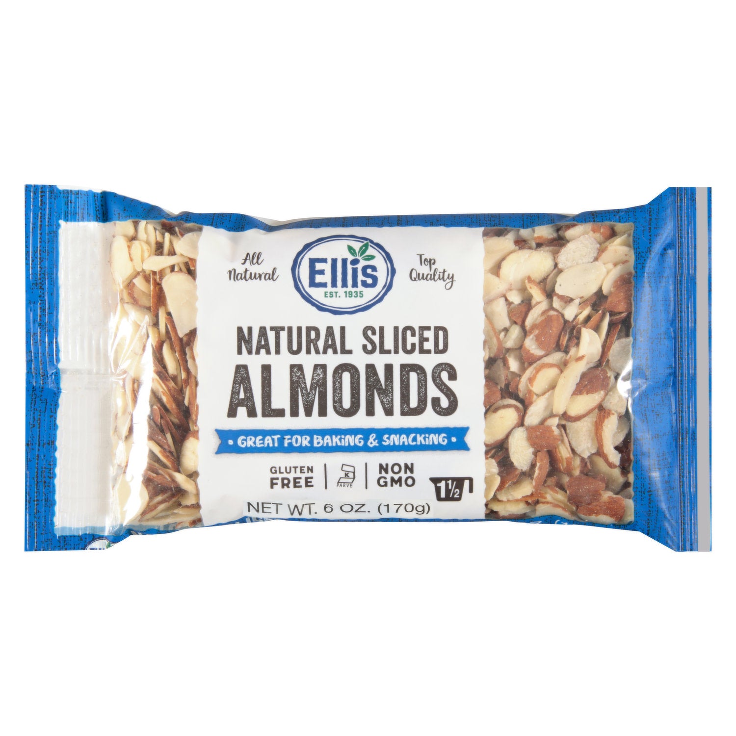 Ellis Natural Sliced Almonds, 6 Oz