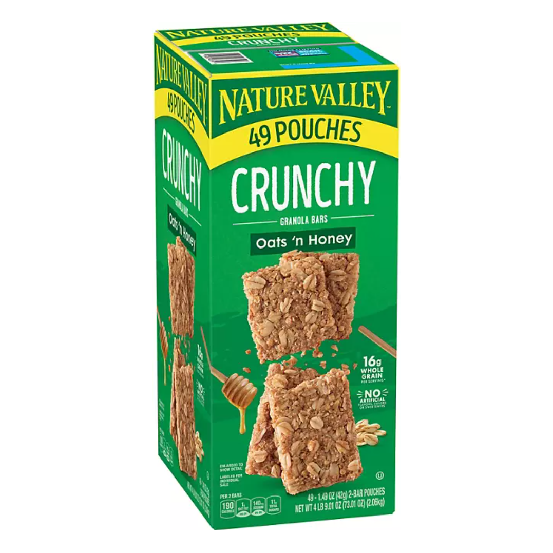 Nature Valley Oats 'n Honey Crunchy Granola Bars, 49 Packs