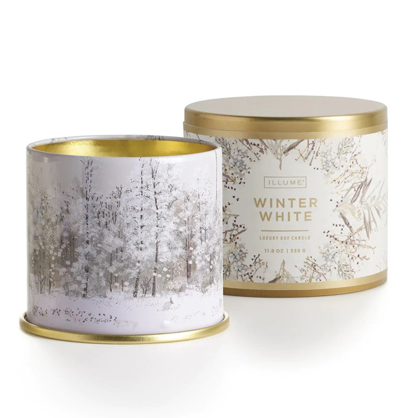 Illume Winter White Large Tin Candle