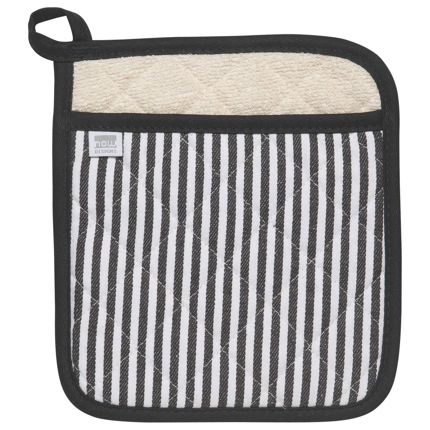 Superior Black Narrow Stripe Potholder