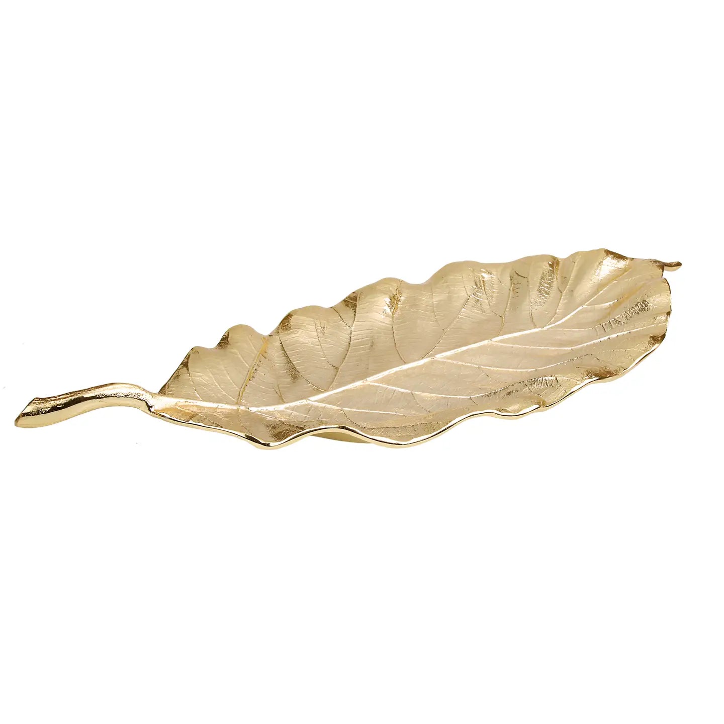 19.75”L Leaf Dish Gold