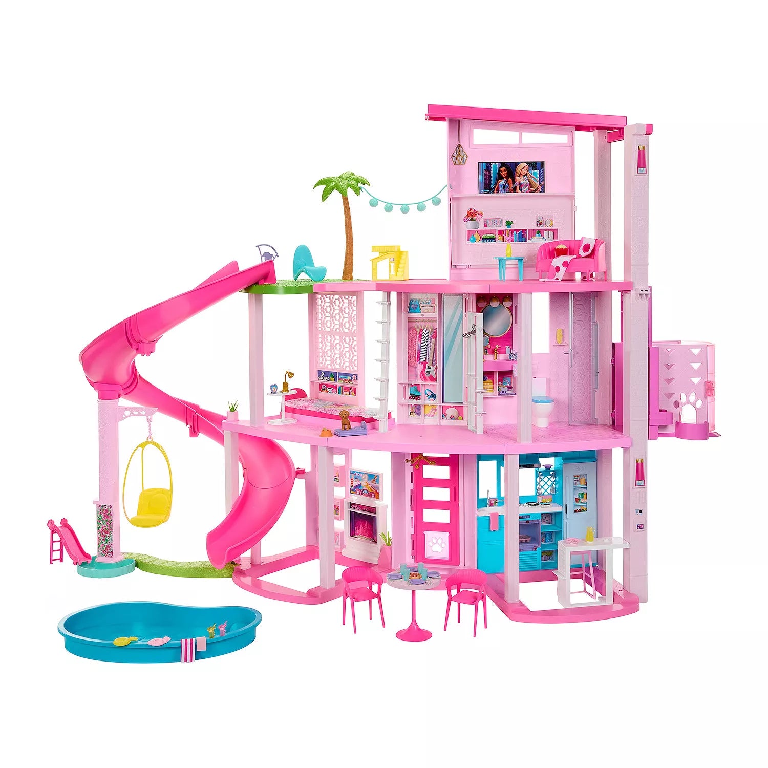 Barbie Pool House & 3 Story Slide