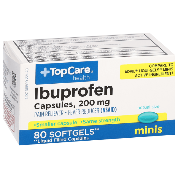 Top Care Ibuprofen Softgels, 200 Mg, 80 Ct