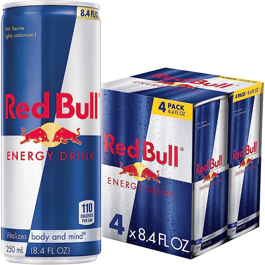 Red Bull Energy Drink, 8.4 fl oz, Pack of 4 Cans
