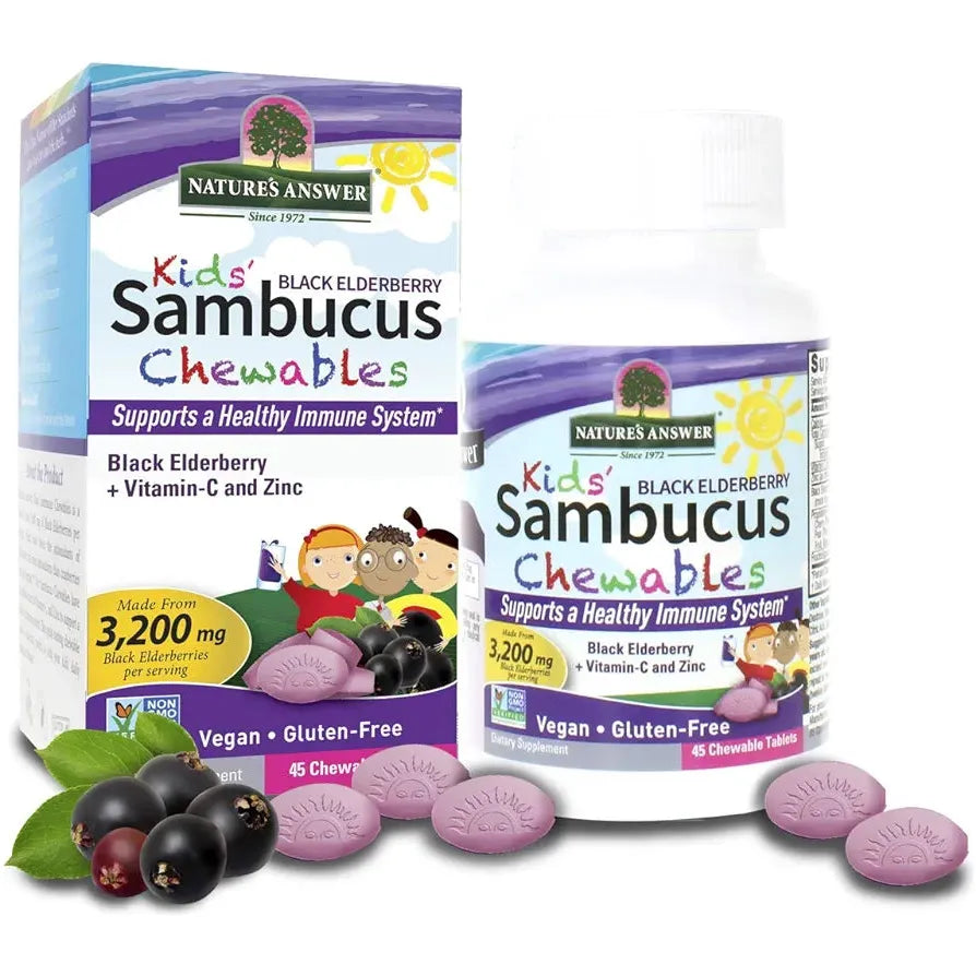 Nature's Answer Sambucus Elderberry Chews For Kids, 40 Ct