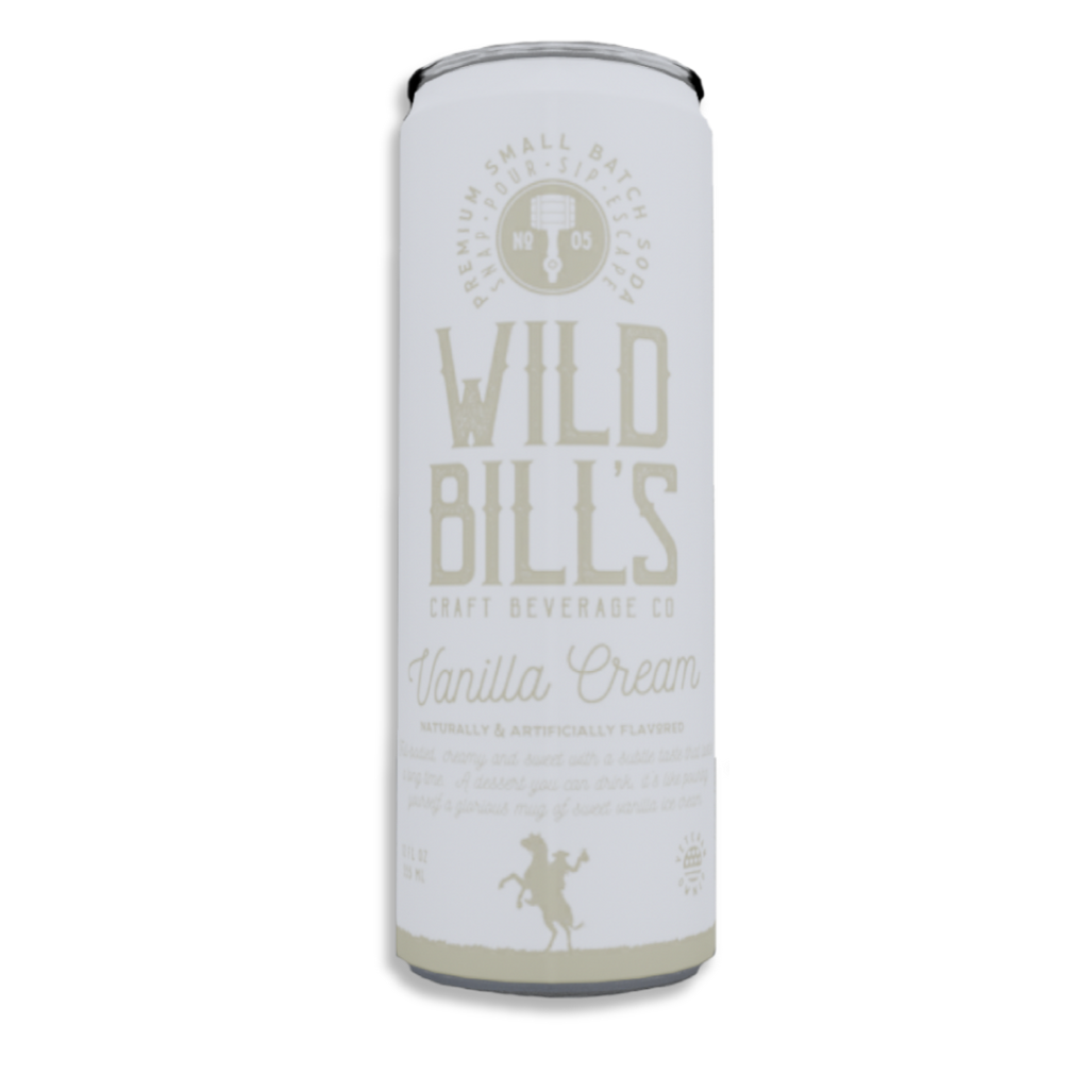 Wild Bill's Craft Vanilla Cream Soda, 12 Fl Oz, 4 Pk