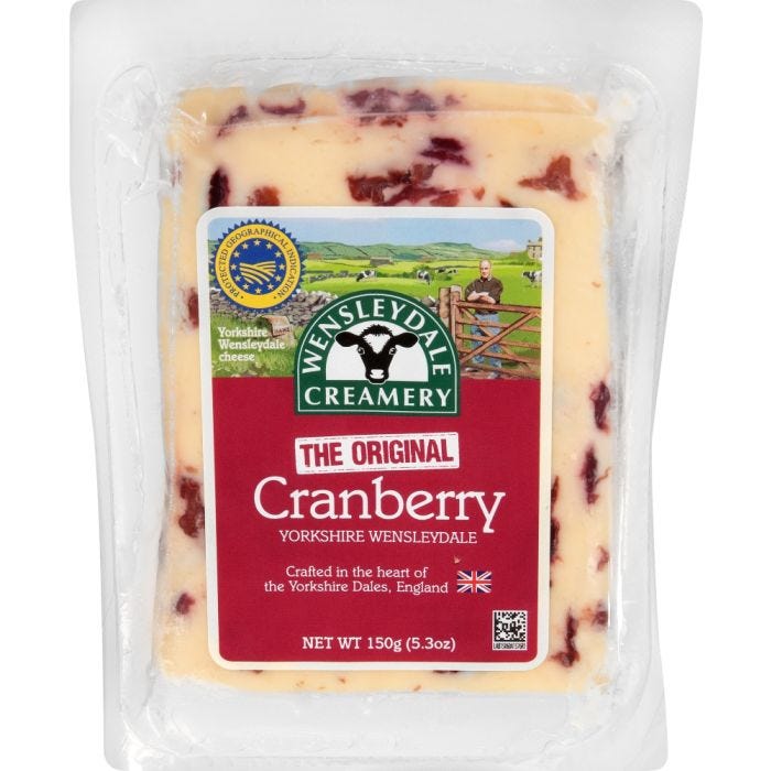 Wensleydale Creamery Cheese w. Cranberries 5.3oz