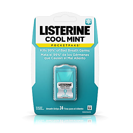 Listerine Cool Mint Pocket Packs, 24 Ct