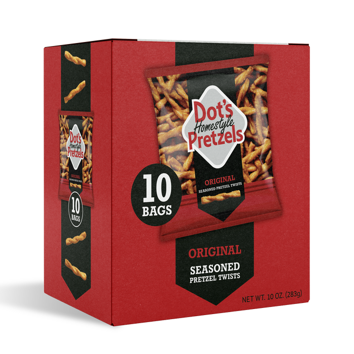 Dot's Pretzels Original, Box of 10 x 1 Oz