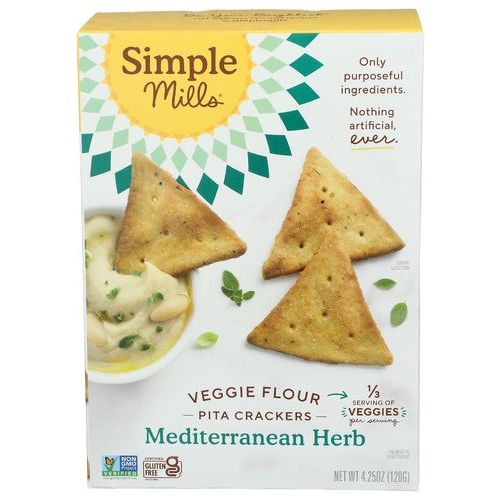 Simple Mills Mediterranean Herb Pita Cracker, 4.25 Oz