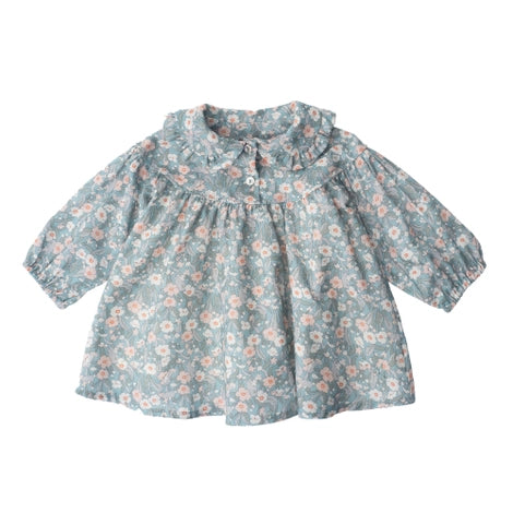 Tocoto Vintage Baby Flowers Dress Green / 18M