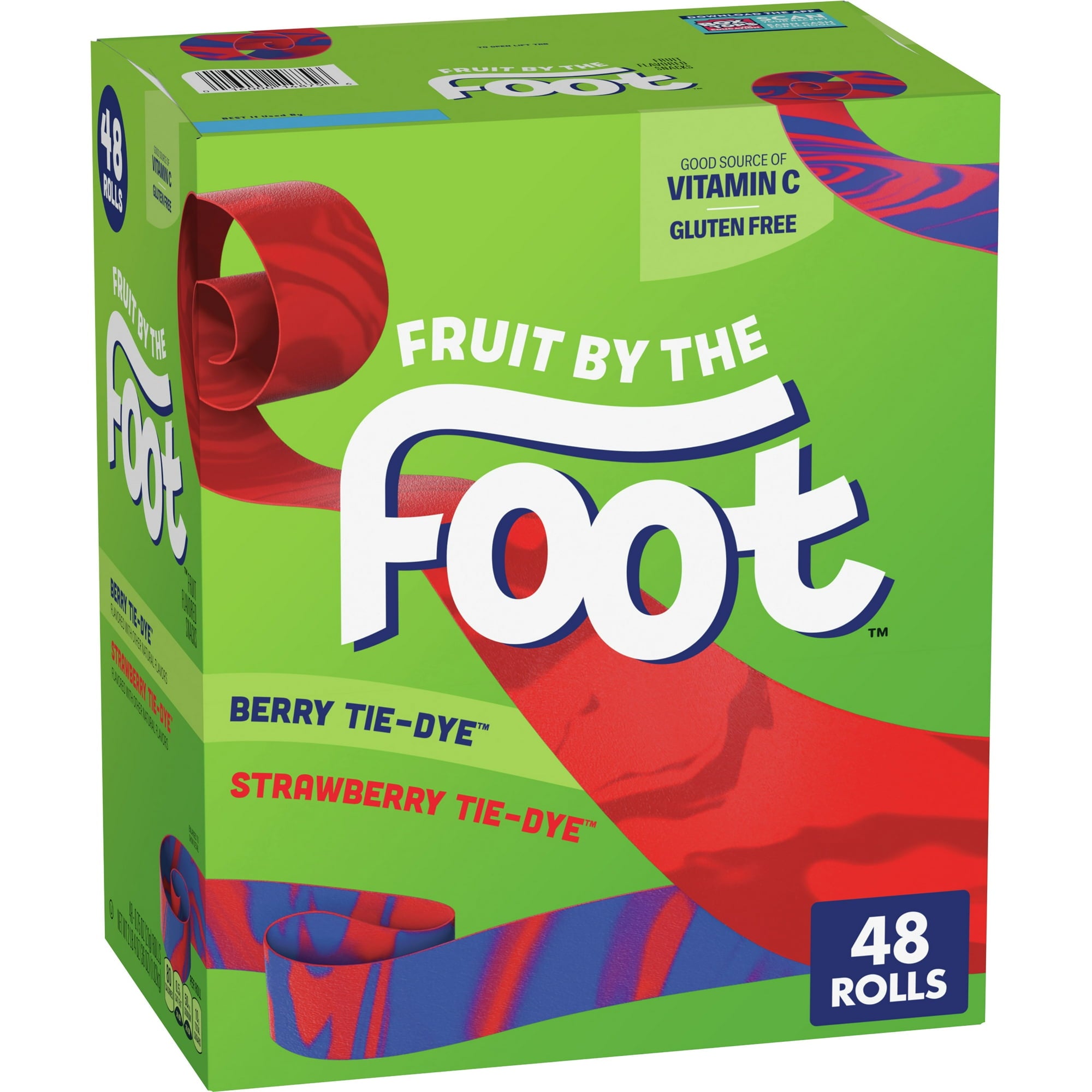 Fruit By The Foot Berry Tie-Dye & Strawberry Tie-Dye, 48 Ct