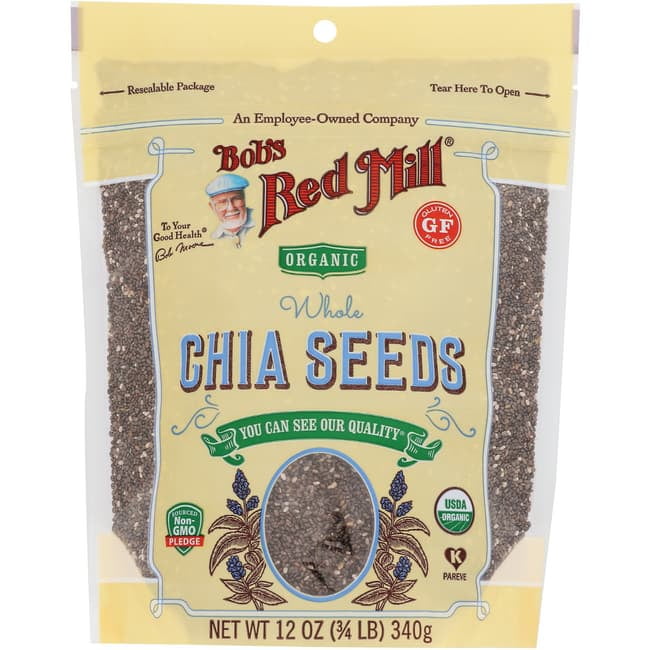 Bob's Red Mill Organic Whole Chia Seeds, 12 Oz