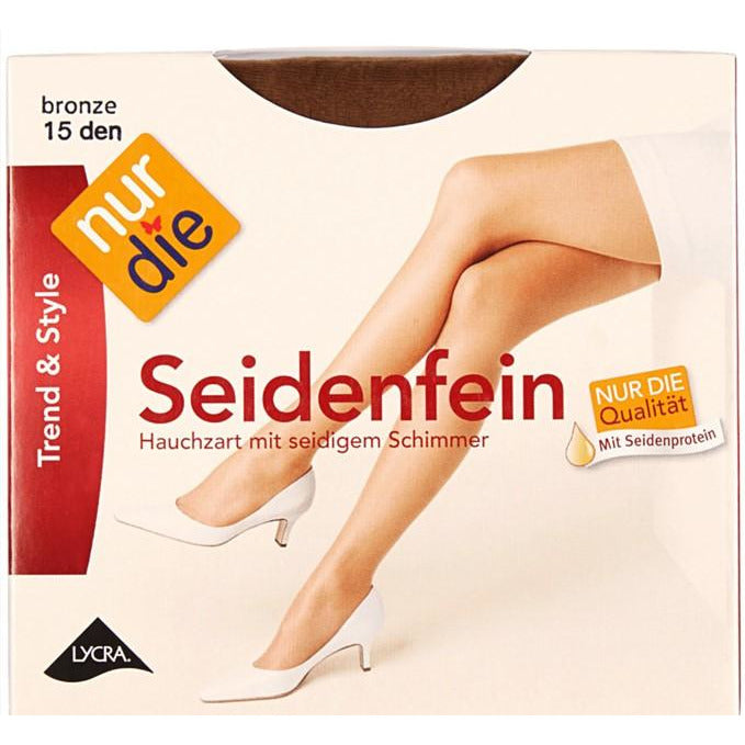 NurDie Bronze Seidenfein 15 Denier Reinforced Toe Nylons