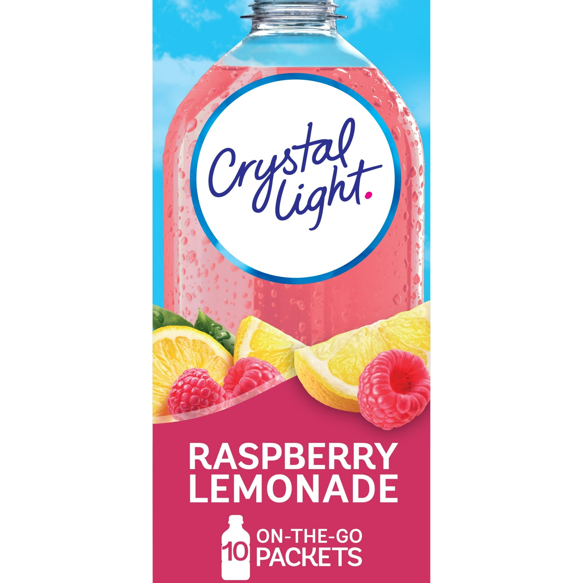 Crystal Light OTG Raspberry Lemonade Powder, 0.80 Oz, 10 Ct