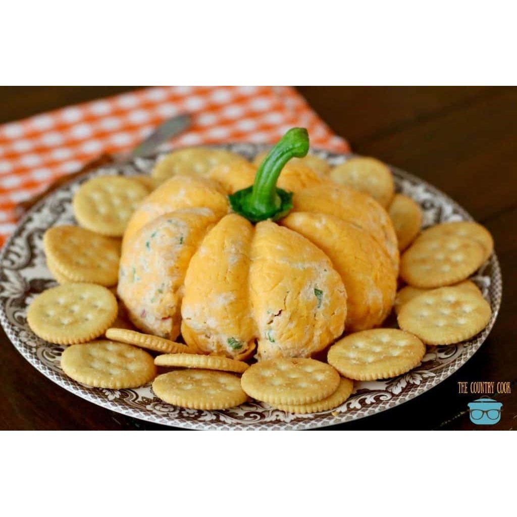 Pumpkin Shaped Cheeseball