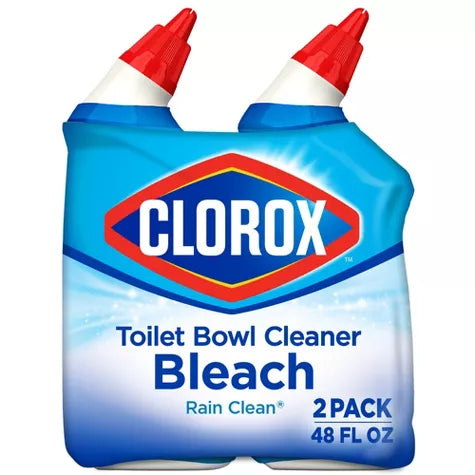 Clorox Toilet Bowl Cleaner With Bleach Rain Clean, 24 Oz, 2 Ct