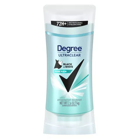 Degree Women's Ultraclear Black + White Pure Rain, 2.6 Oz