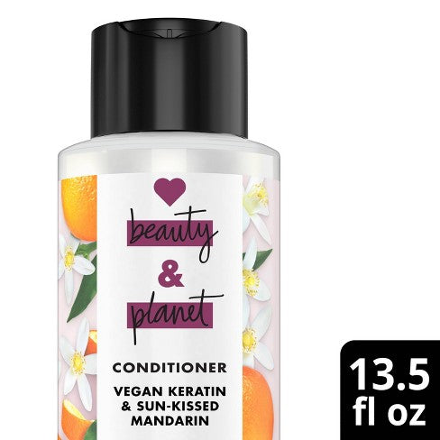 Love Beauty & Planet Vegan Keratin & Sun Kissed Mandarin Conditioner, 13.5 Oz