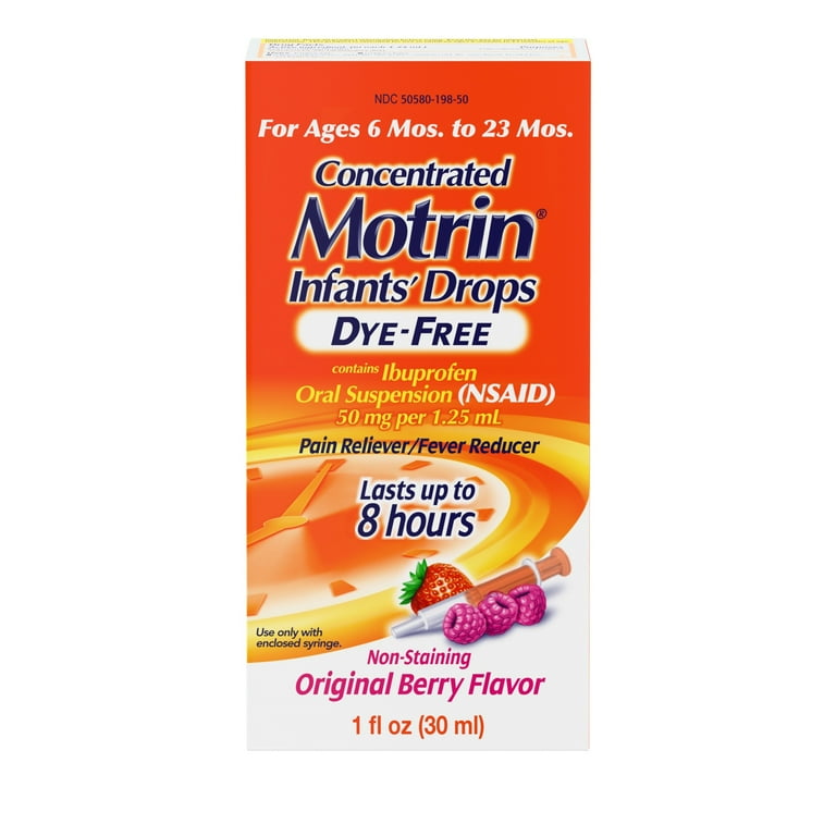 Infants Motrin Dye Free Berry, 1 Oz