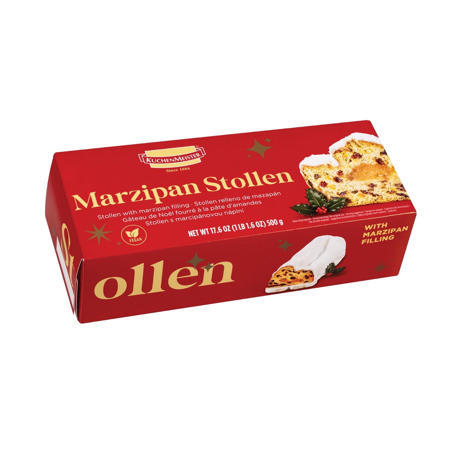 KuchenMeister Marzipan Stollen, 17.5 Oz