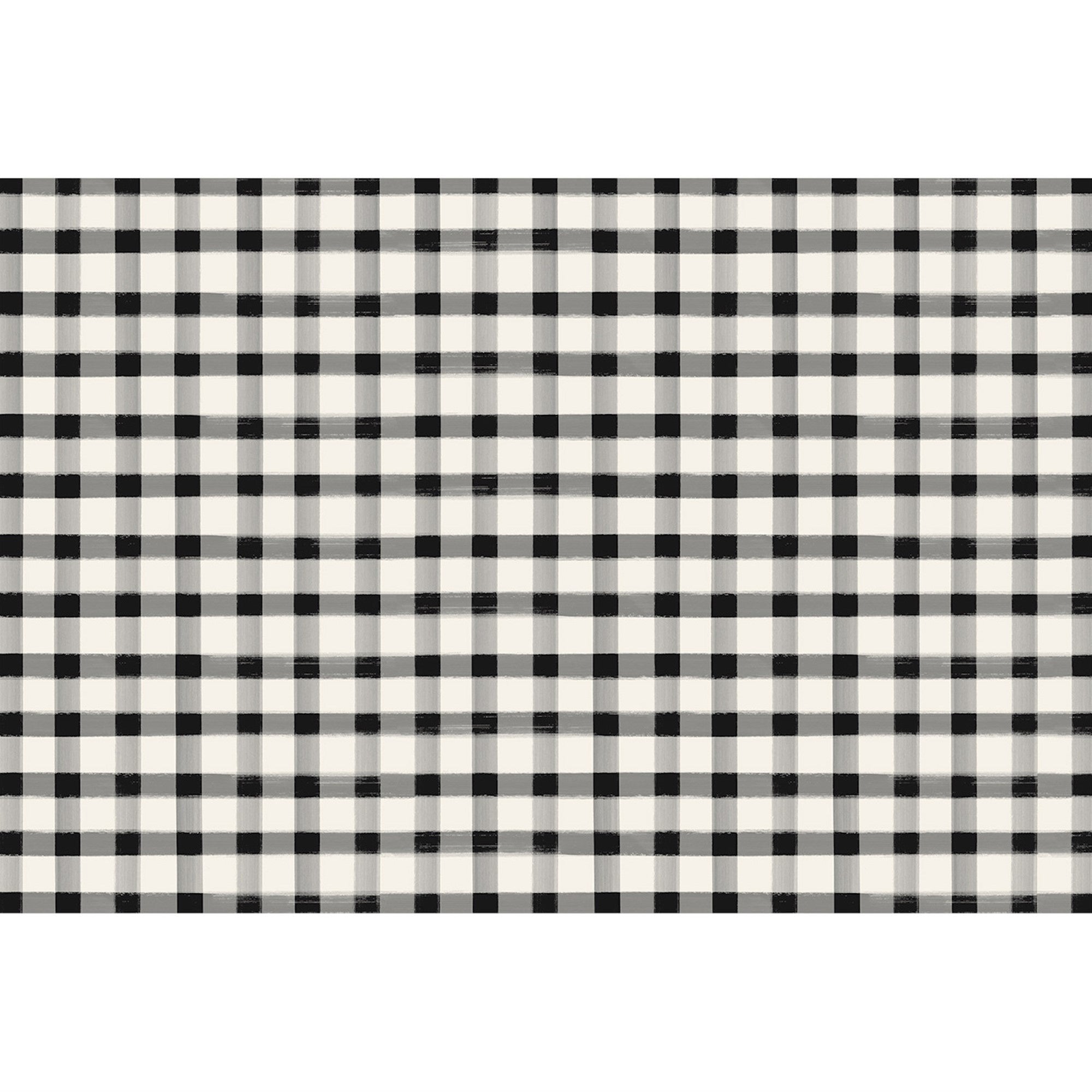 Place Mats Black Painted Check