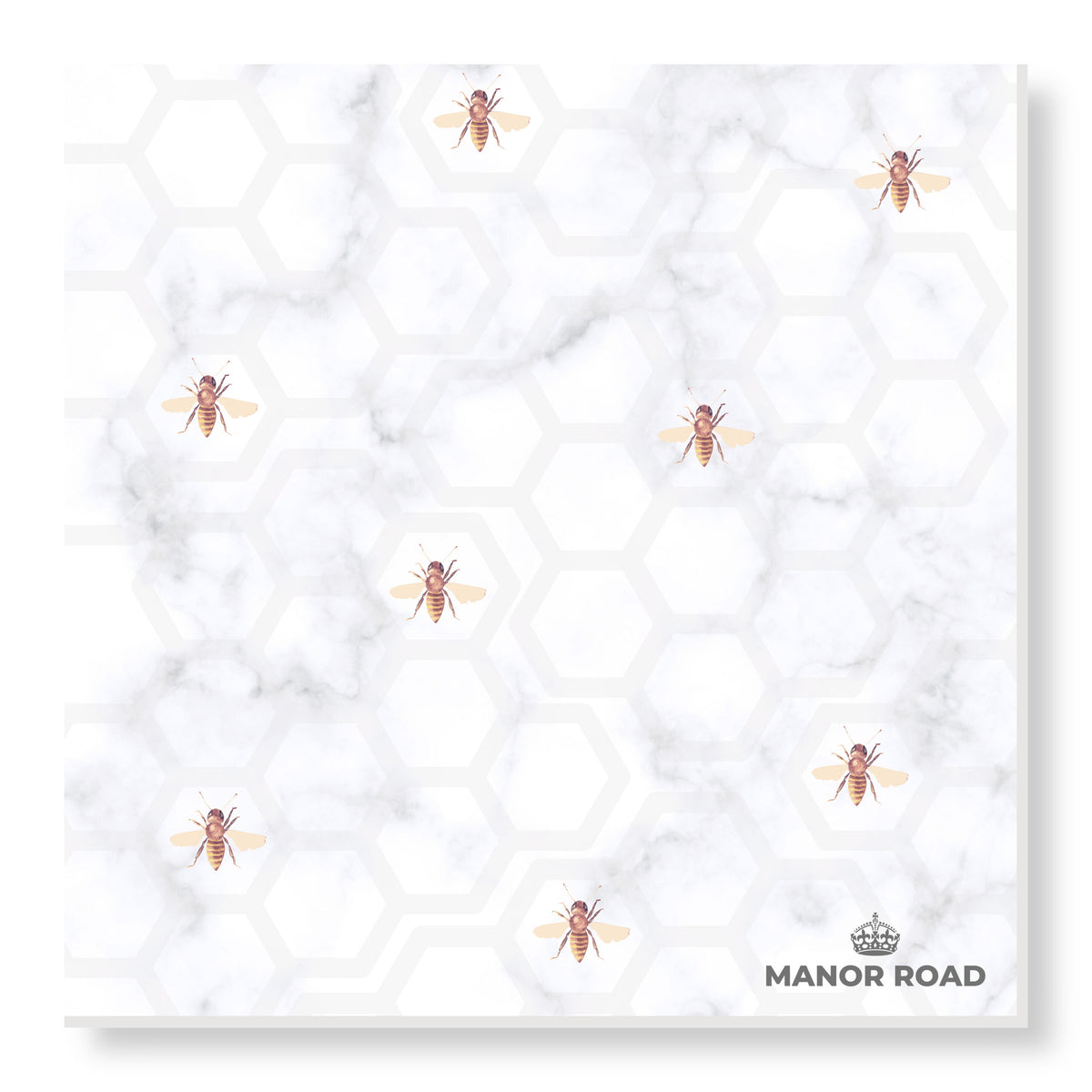 Manor Road Marbled Bee Dinner Napkins 20Pk