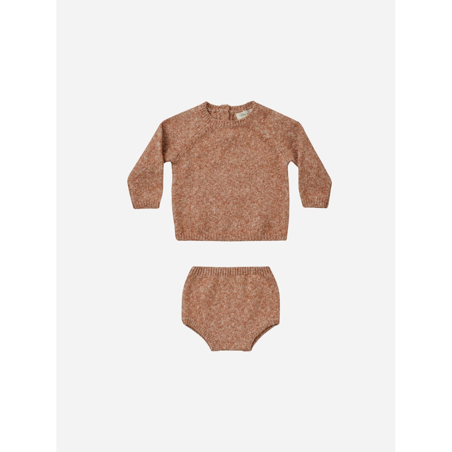 Rylee & Cru bailey knit set in heathered clay 18-24M