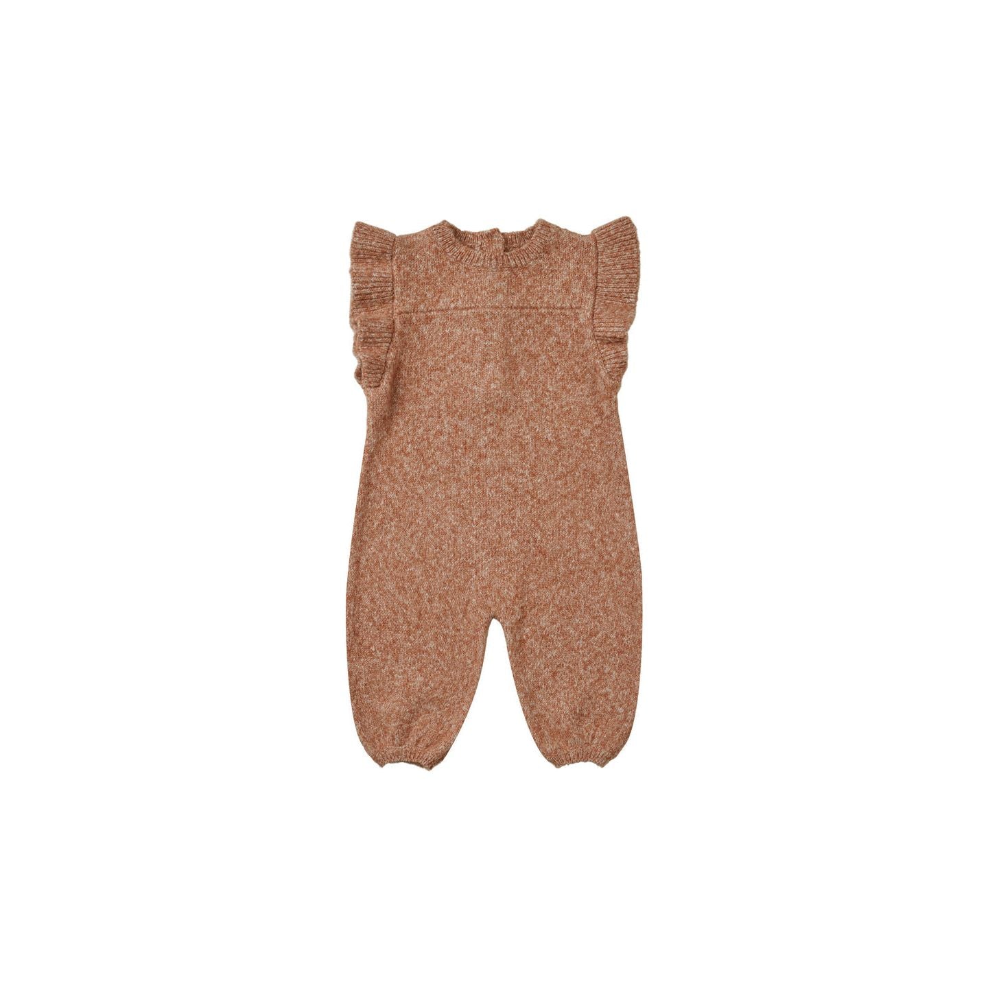 Rylee & Cru mira knit romper in heathered clay 18-24M