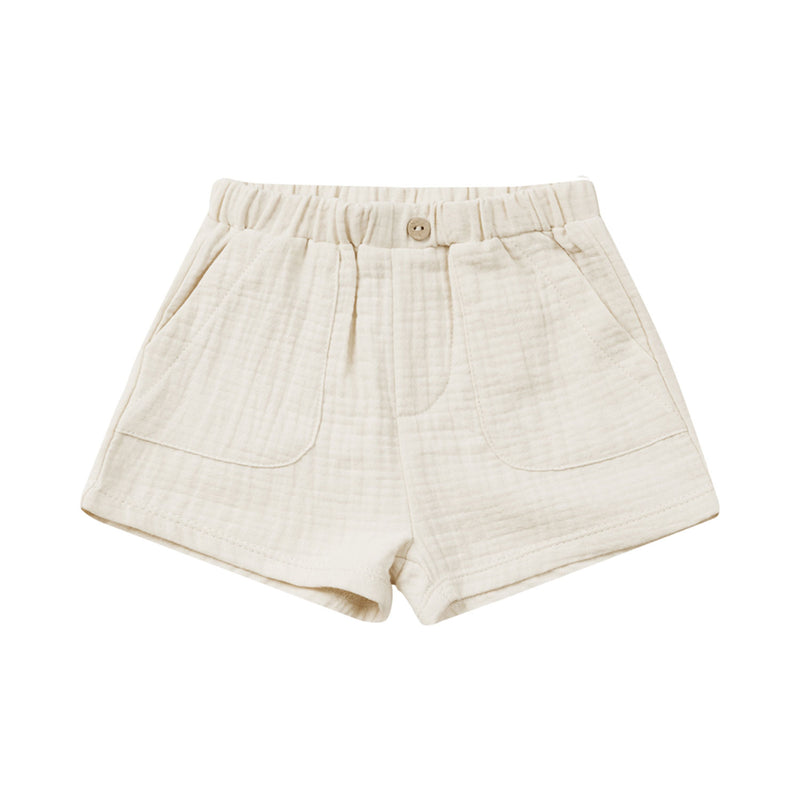 Quincy Mae Utility Shorts Natural