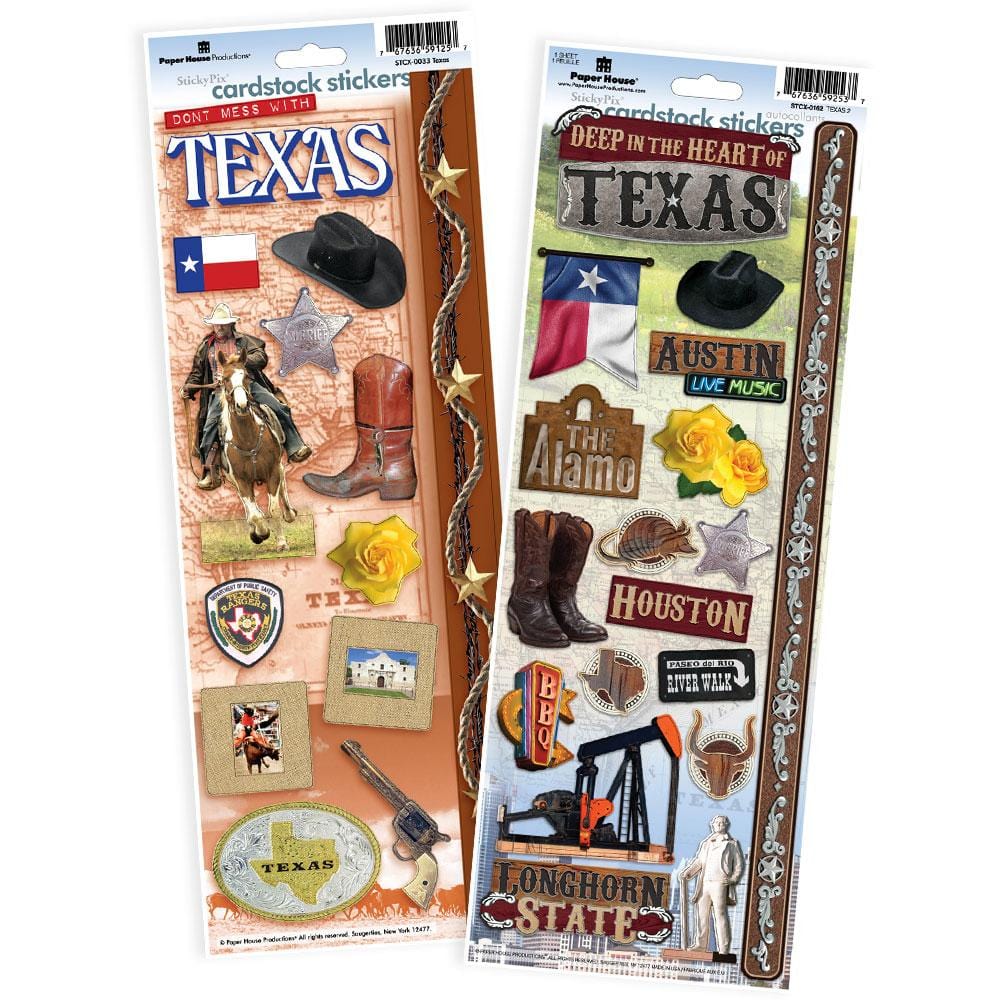 Texas Cardstock Stickers