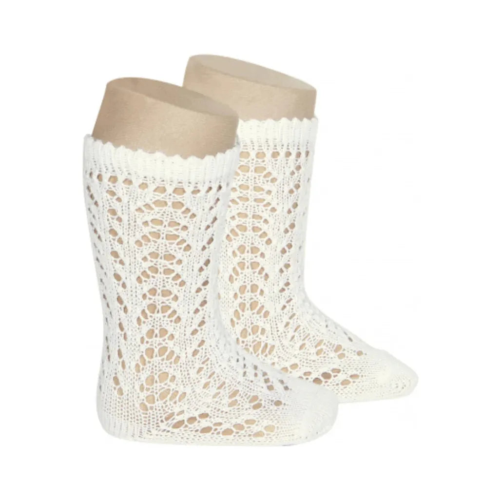 Condor Crochet Socks - Beige