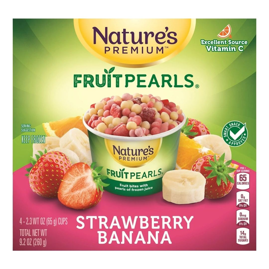 Nature's Premium Fruit Pearls Cups, 2.3 Oz, 4 Ct