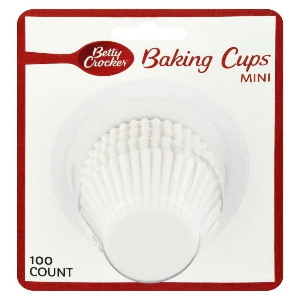 Betty Crocker Mini White Baking Cups, 100 Ct